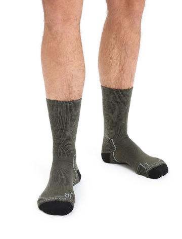 Loden / Black Men's Icebreaker Merino Hike+ Medium Crew Socks | USA 1024YXFU